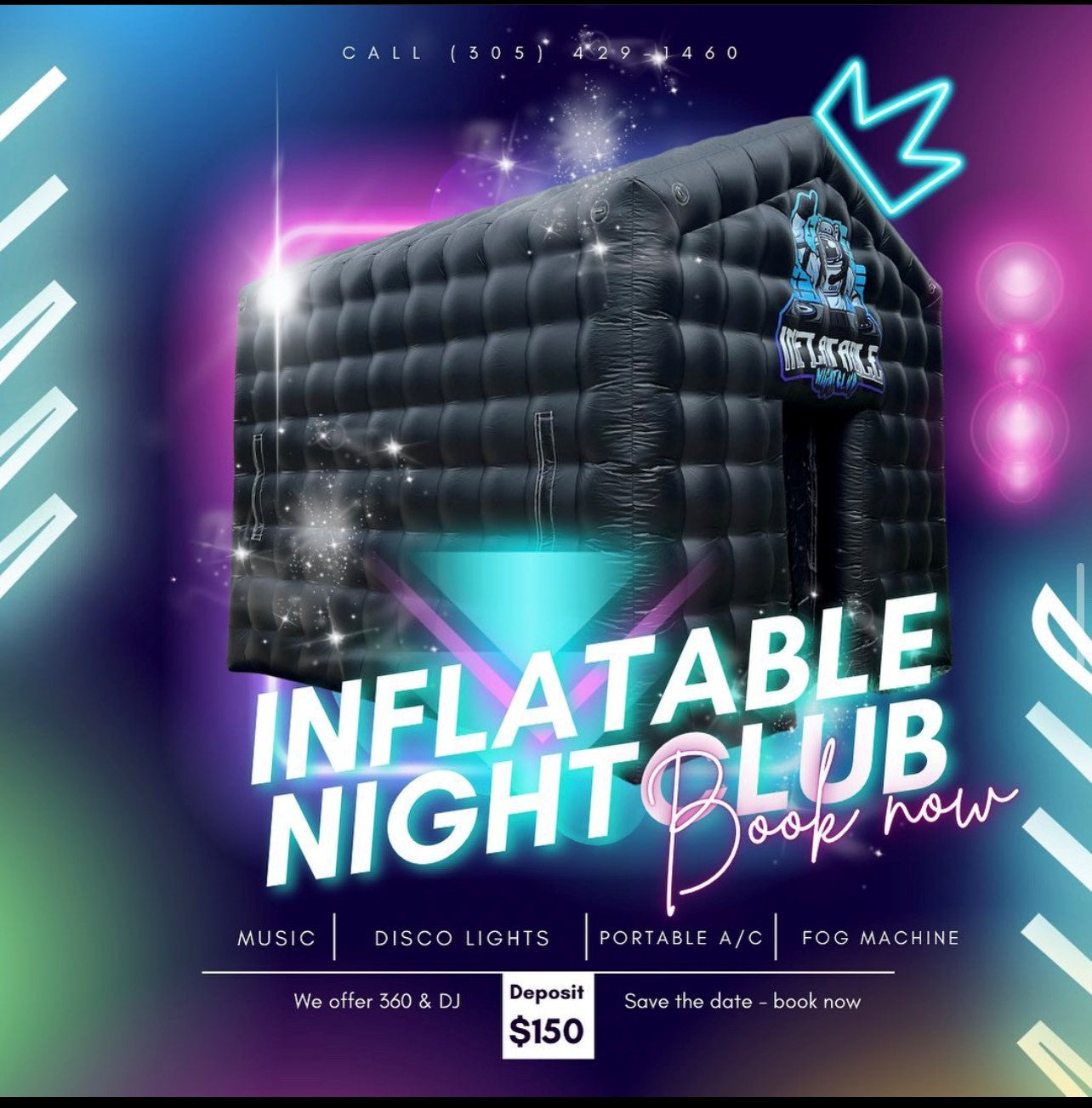 Inflatable Nightclub (SMALL) DEPOSIT, Miami ATV Tour